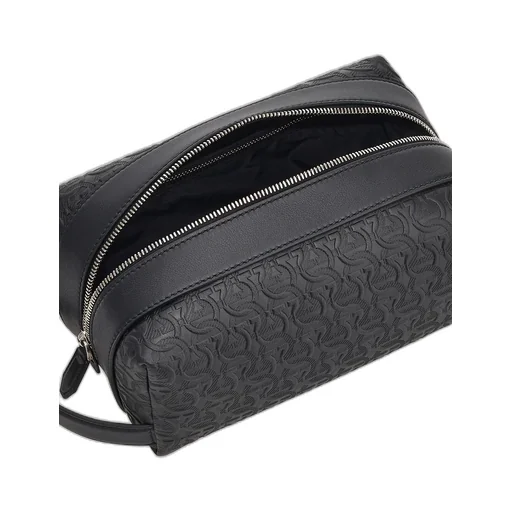 Embossed-Logo Travel Pouch