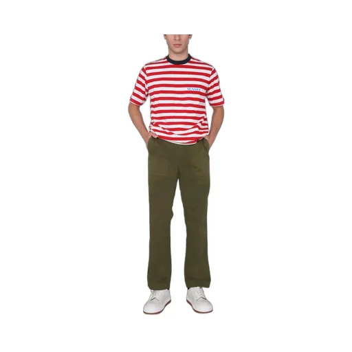 Sunnei Striped Crewneck T-Shirt
