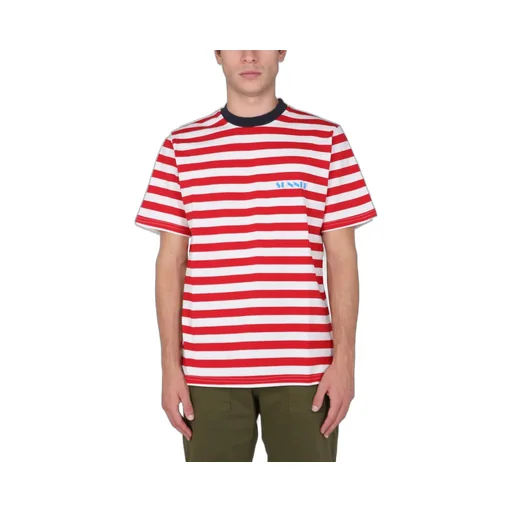 Sunnei Striped Crewneck T-Shirt