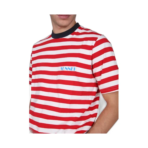 Sunnei Striped Crewneck T-Shirt