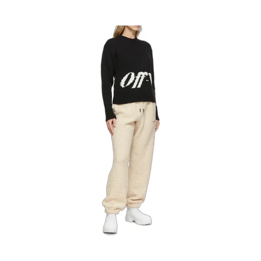 Off-White Logo Intarsia Knitted Jumper