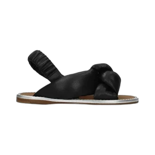 Black Logo Design Sandals