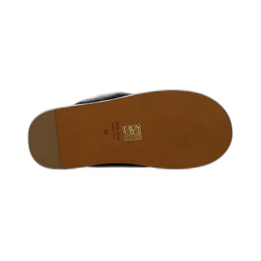 Black Logo Design Sandals