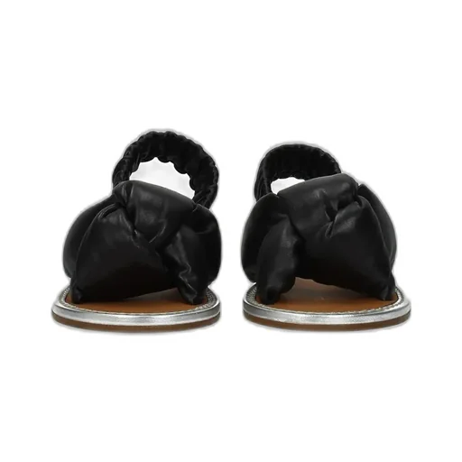 Black Logo Design Sandals
