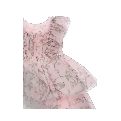 Monnalisa Floral Printed Ruffled Dress