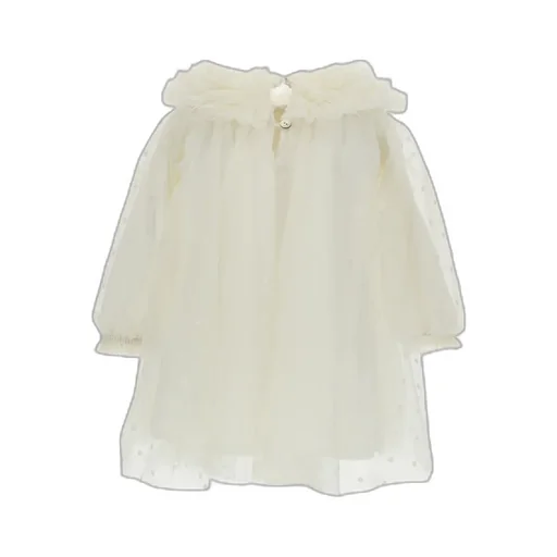 Monnalisa Long-Sleeved Tulle Dress