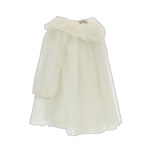 Monnalisa Long-Sleeved Tulle Dress