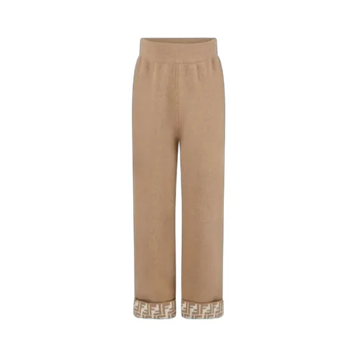 Fendi Kids Ff Logo High-Waisted Trousers