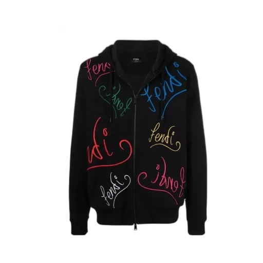 X Noel Fielding Logo-Embroidered Zipped Hoodie