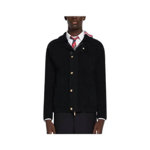 Ribbed-Knit Zip-Up Cardigan