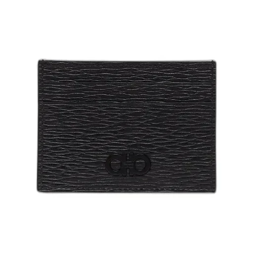 Salvatore Ferragamo Logo Plaque Card Case