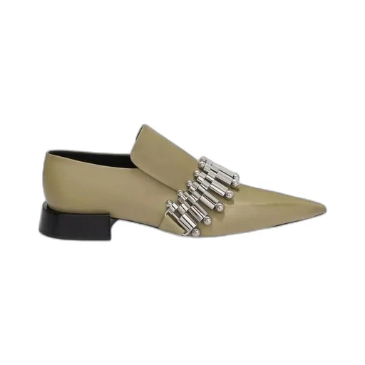 Pointed-Toe Leather Loafers