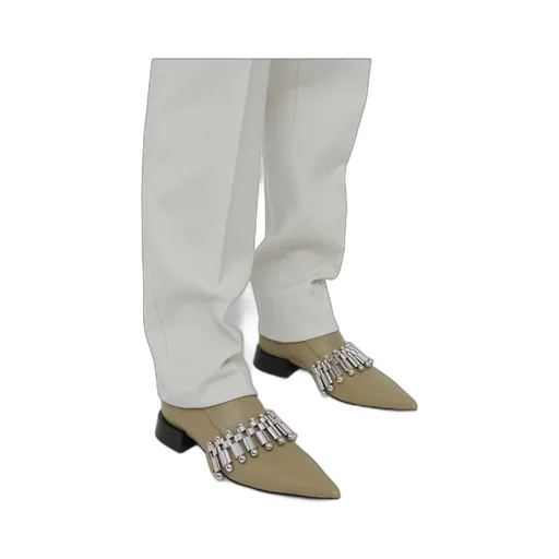 Pointed-Toe Leather Loafers