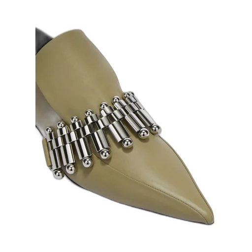 Pointed-Toe Leather Loafers