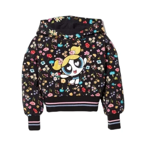 Bubbles Floral Print Hoodie