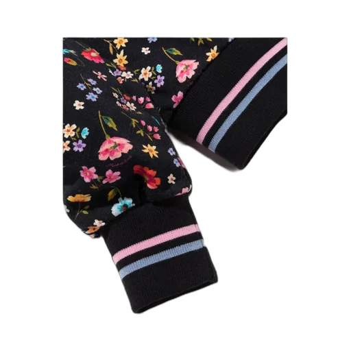 Bubbles Floral Print Hoodie
