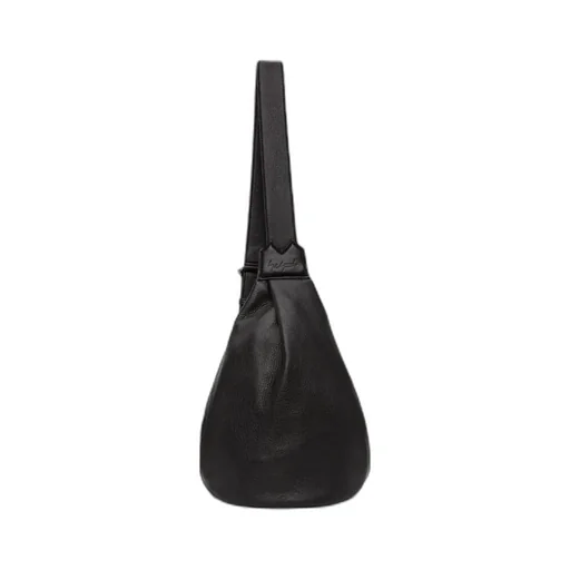 Logo-Embossed Leather Backbag