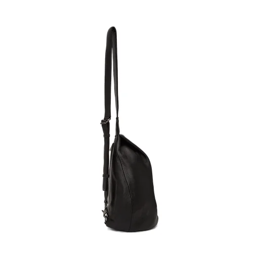 Logo-Embossed Leather Backbag