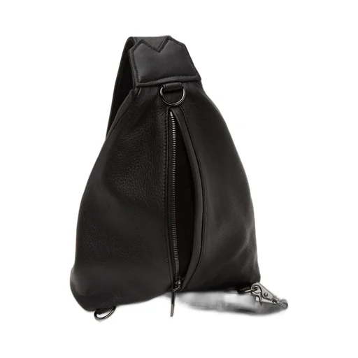 Logo-Embossed Leather Backbag