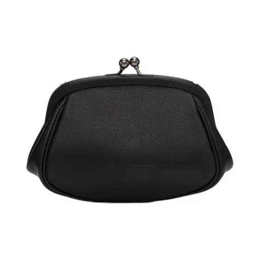 Clasp Leather Shoulder Bag