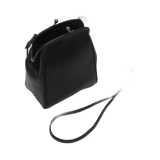 Logo-Embossed Leather Shoulder Bag