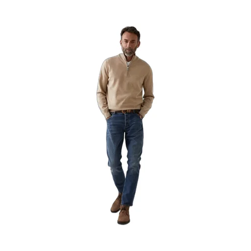 High Neck Zip Front Sweatshirt