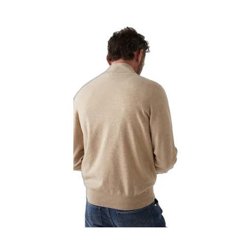High Neck Zip Front Sweatshirt