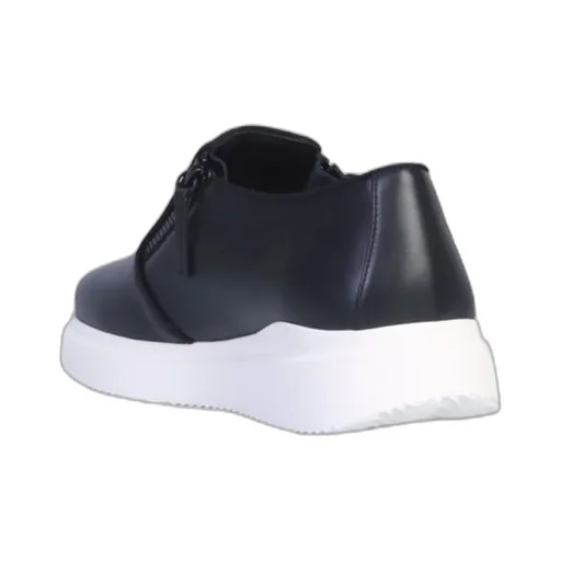 Black Zipper Casual Sneakers