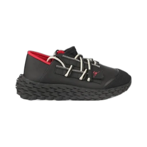 Black Lace-Up Sneakers