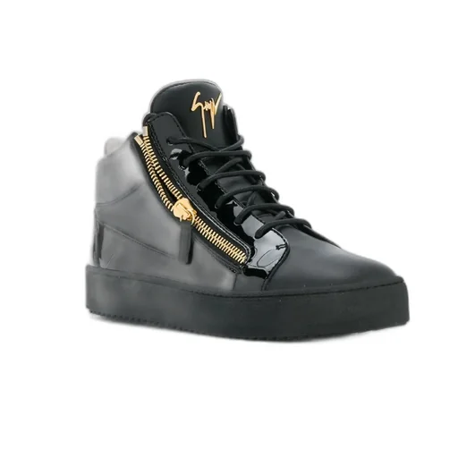 Black Lace-Up Casual Sneakers