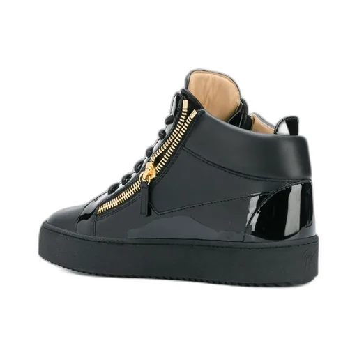 Black Lace-Up Casual Sneakers