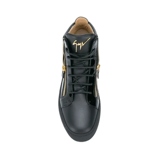 Black Lace-Up Casual Sneakers