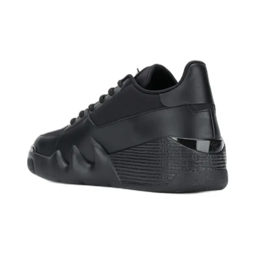 Black Lace-Up Casual Sneakers