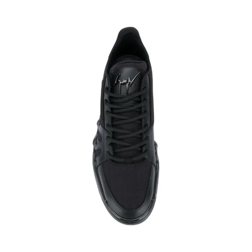 Black Lace-Up Casual Sneakers