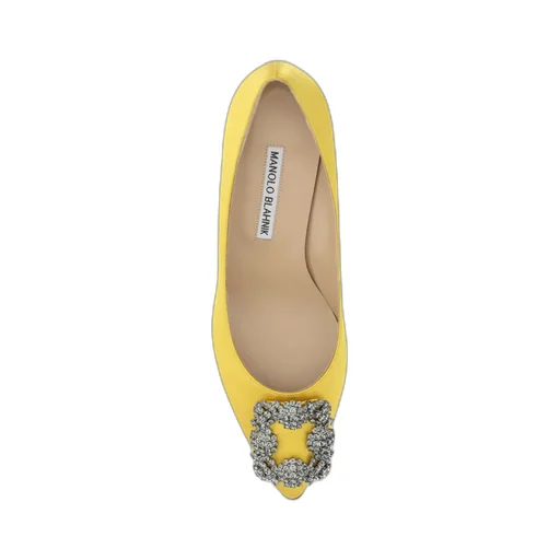 Manolo Blahnik Hangisi Embellished Satin Pumps