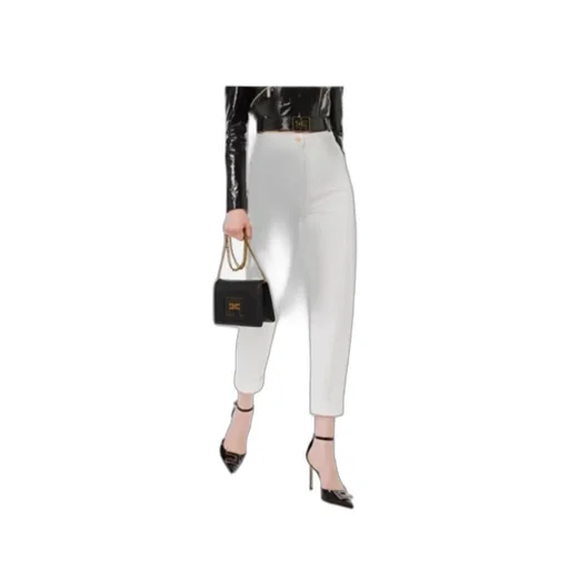 Elisabetta Franchi High-Waist Straight Leg Trousers