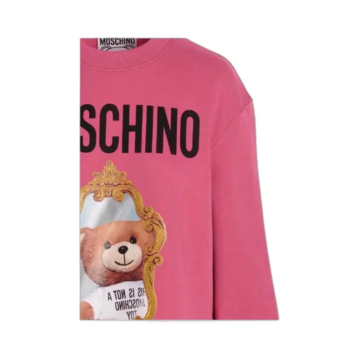 Teddy Bear-Print Sweatshirt Dress