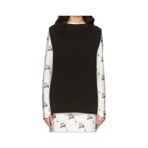 Cotton Ribbed Knitted Vest