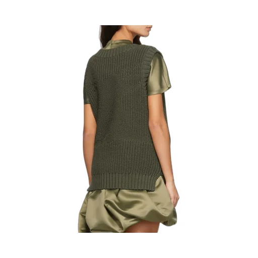 Cotton Rib Knitted Vest