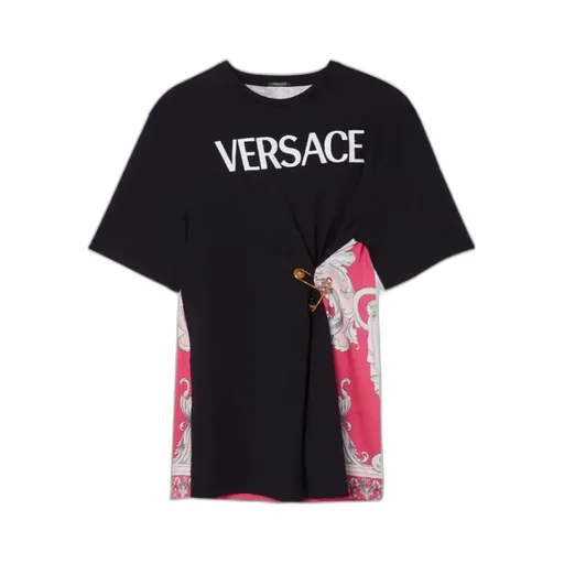 Safety Pin Baroque-Print T-Shirt