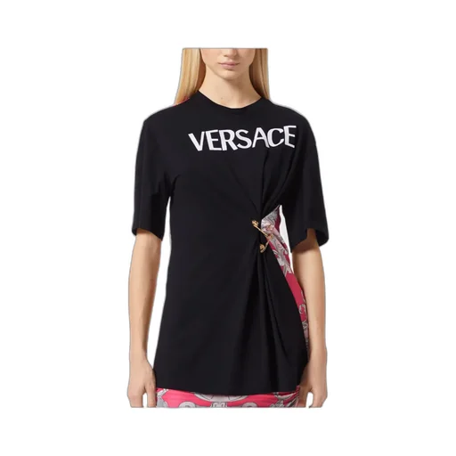 Safety Pin Baroque-Print T-Shirt