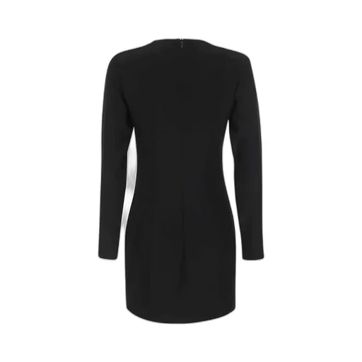 Rhinestone-Embellished Long-Sleeve Dress