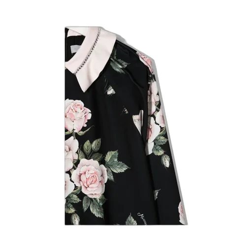 Monnalisa Floral-Printed Ruffled Dress