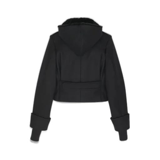 Military Coat In Wool Felt And Shearling