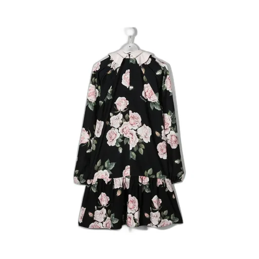 Monnalisa Floral-Printed Ruffled Dress