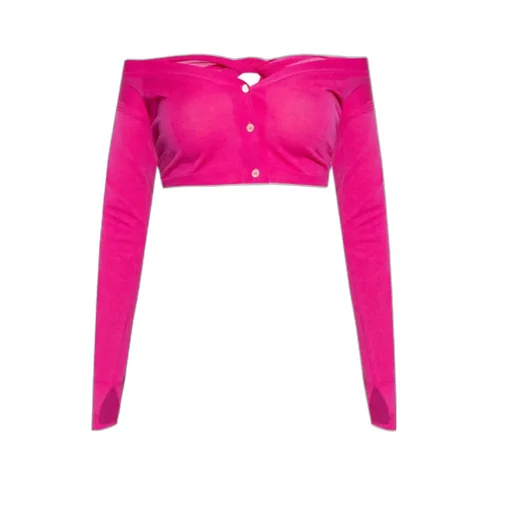 Jacquemus V-Neck Butttoned Cropped Cardigan