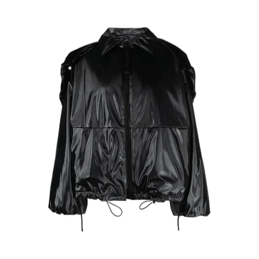Boxy Faux-Leather Jacket