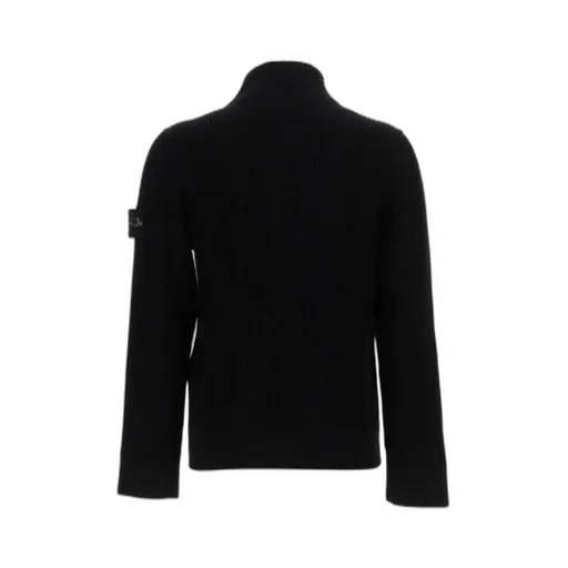 Rib Knitted Zipper Cardigan
