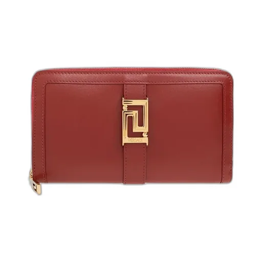 Greca-Buckle Zip Wallet