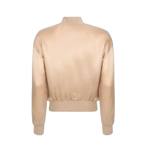 Palm Angels Striped Zipped Bomber Jacket